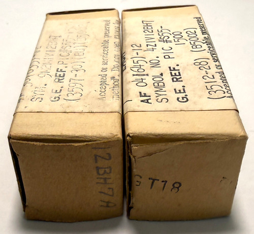 Matched Pair New Old Stock General Electric 12BH7A (Item: RDW-687)