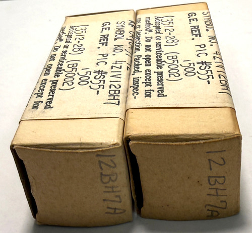 Matched Pair New Old Stock General Electric 12BH7A (Item: RDW-689)