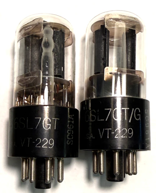 Matched Pair Ken-Rad JAN CKR 6SL7GT/GT VT-229-Fully Tested- White Box (Item: RDW-716)