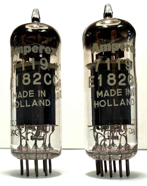 Rare Matched Pair "Pinched Waist" Amperex 7119 Vacuum Tubes (Item: RDW-726)