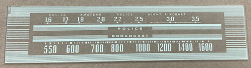 Dial image is taken against a tan/brown background to better illustrate dial scale print. Dial is clear glass other than scale printing.