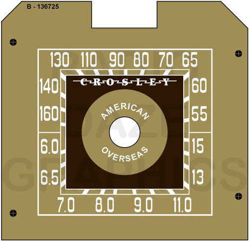 Crosley 56TA,56TC,56TN Dial (Item: DS-A026G)