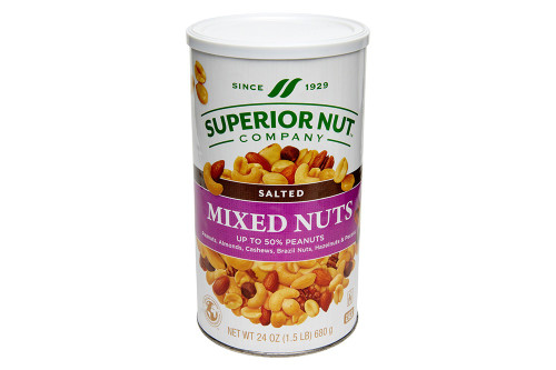 Superior Nut Salted Mixed Nuts 50% Peanuts