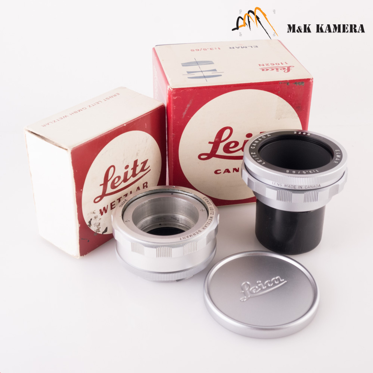 Leica Elmar Visoflex 65mm F/3.5 silver 11062N w/ 16464K focus