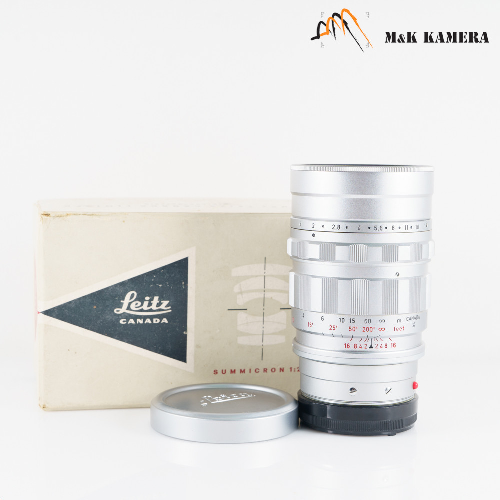 LEITZ Leica Summicron M 90mm F/2.0 Ver.I V.1 Silver Lens Yr.1960