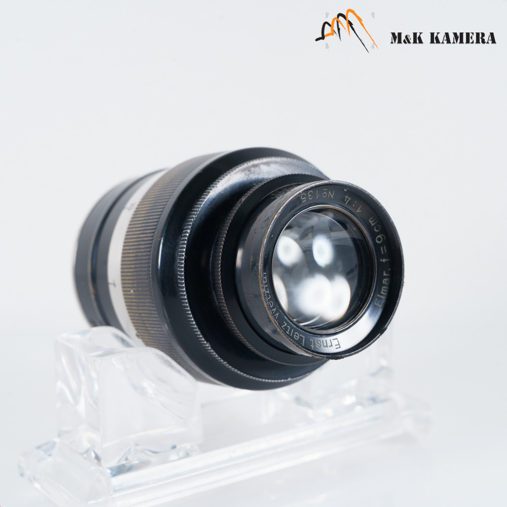 Leitz Elmar 90mm f/4 L39 シュミット正規輸入品 LEITZ Leica Elmar L39 90mm F/4.0 Fat/ Rare Black Paint Lens Yr