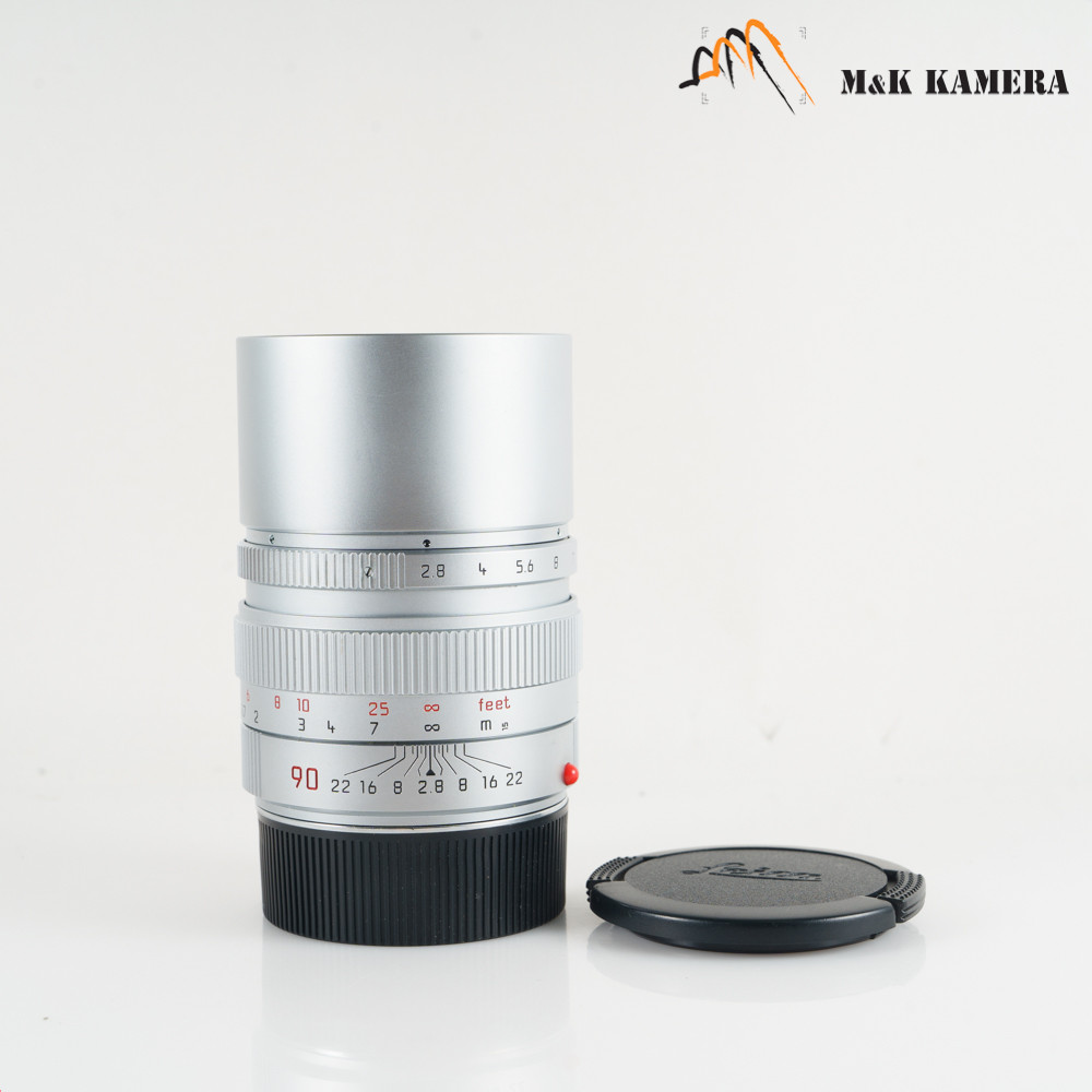 Leica Elmarit-M 90mm F/2.8 E46 Ver.II V2 Silver Lens Yr.1996
