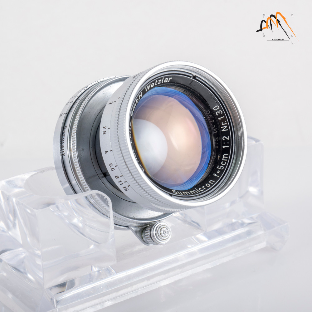 LEITZ Leica Summicron L39 50mm F/2.0 Silver Lens Yr.1955 LTM