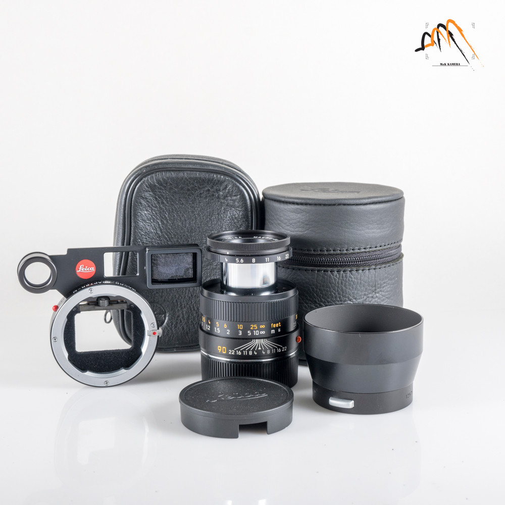 Leica Macro-Elmar-M 90mm F/4.0 Black with goggle 14409 11633