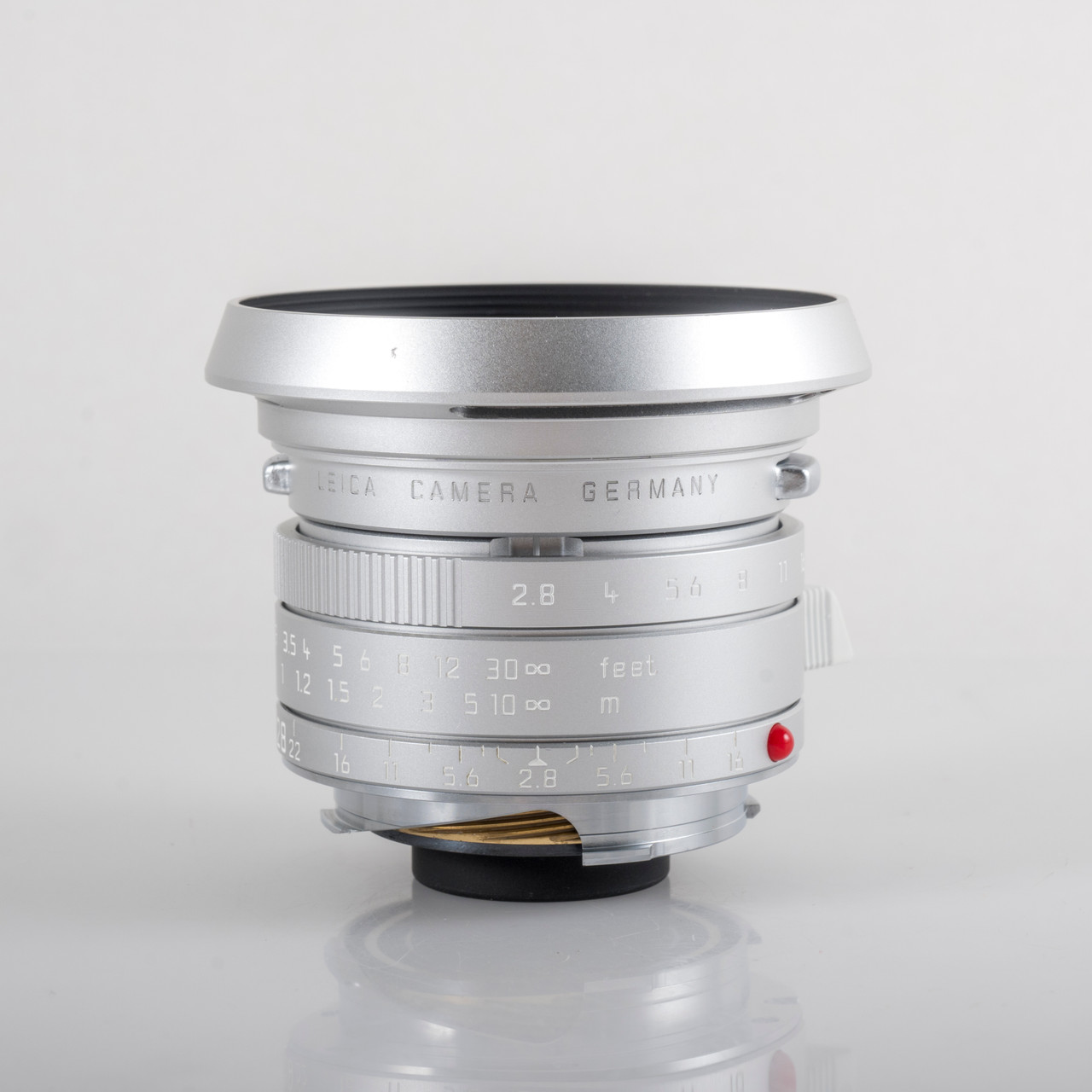 Leica Elmarit-M 28mm F/2.8 E39 Asph 11664 Silver Lens Yr.2009