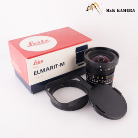 LEITZ Leica Elmarit M 21mm F/2.8 E60 Pre-A Black Lens Yr.1983 Canada #496