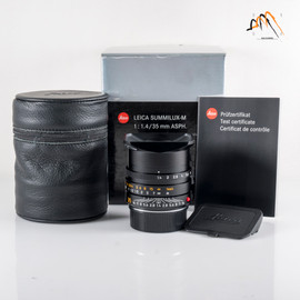 Leica Summilux-M 35mm F/1.4 ASPH/ FLE Black Lens Germany 11663 #11599