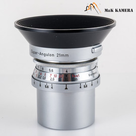 Leica Super-Angulon L39 21mm F/4.0 E39 with hood Rare #11829