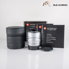 Leica Summilux-M 50mm F/1.4 E46 ASPH Silver Lens Germany 11892 #23887