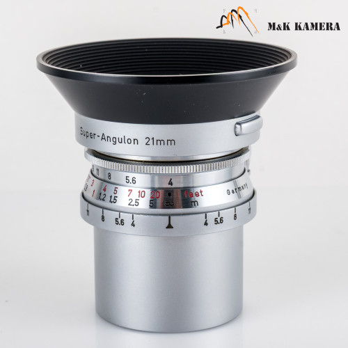 Leica Super-Angulon L39 21mm F/4.0 E39 with hood Rare #11829