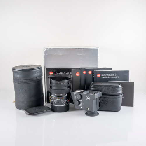 Leica Tri-Elmar-M 16-18-21mm F/4.0 ASPH/ w/ finder boxed 11642 11642 #11900