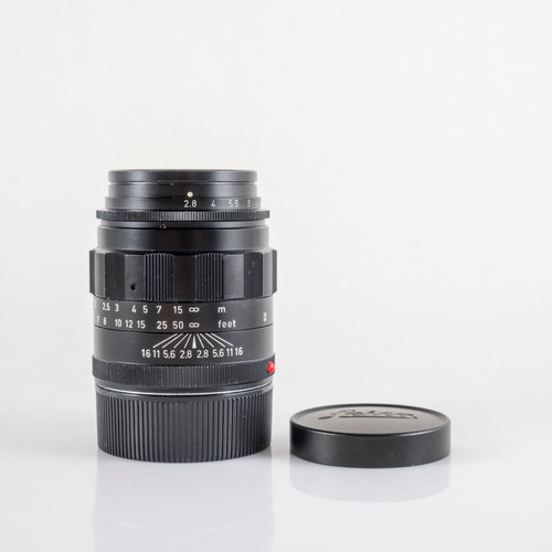 LEITZ Leica Tele-Elmarit M 90mm F/2.8 Ver.I V.1/ Fat Black Lens Yr.1966 #11918