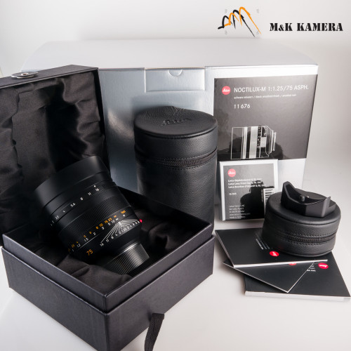 Leica Noctilux-M 75mm/F1.25 E67 Asph Black Lens Germany #676