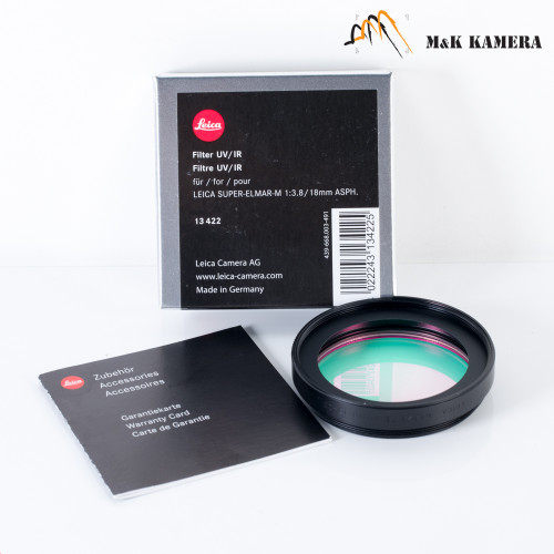 Leica M58 UV/IR CUT Black 13422 Super-Elmar-M 18mm/F3.8 ASPH Filter #422