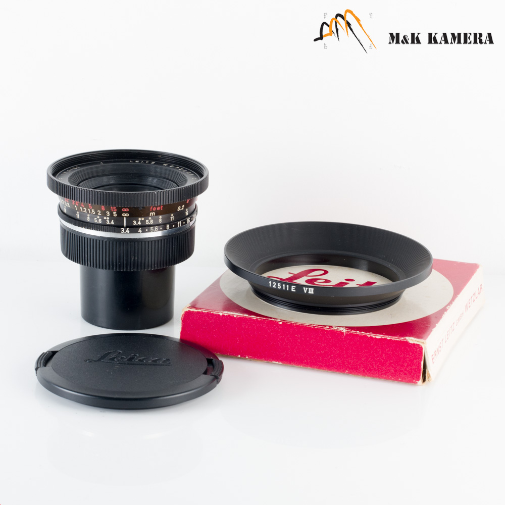 Leica Leitz Wetzlar Super Angulon M 3,4/21 NOIR Leica-M baïonnette 21 mm 3,4