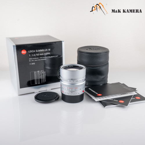 Leica Summilux-M 50mm F/1.4 E46 ASPH Silver Lens Germany 11892