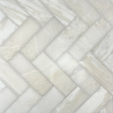 2"x6" Herringbone - Ice Onyx