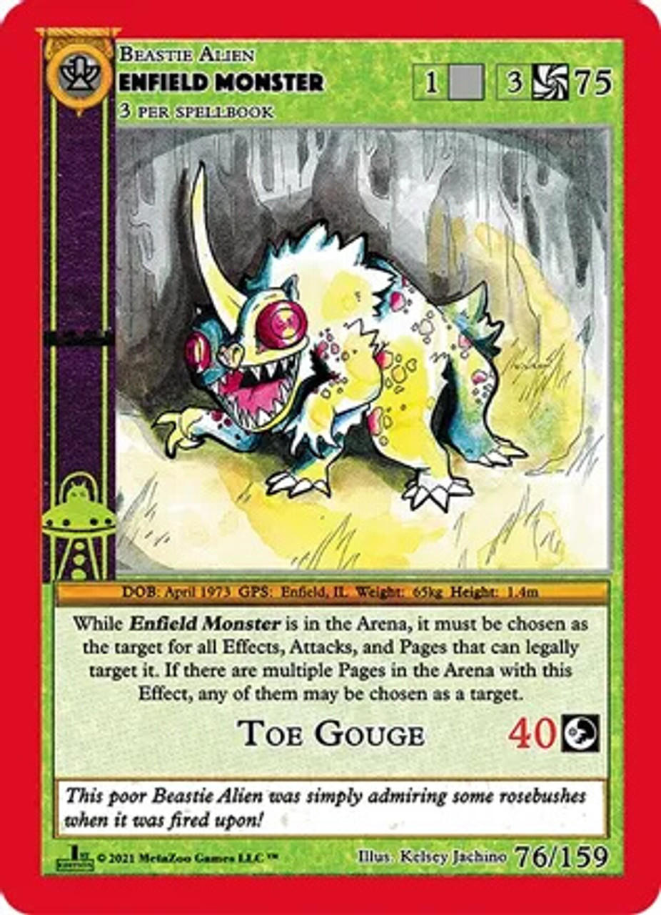 Enfield Monster # 76 Reverse Holo - Metazoo - Cryptid Nation 1st Ed - Silver