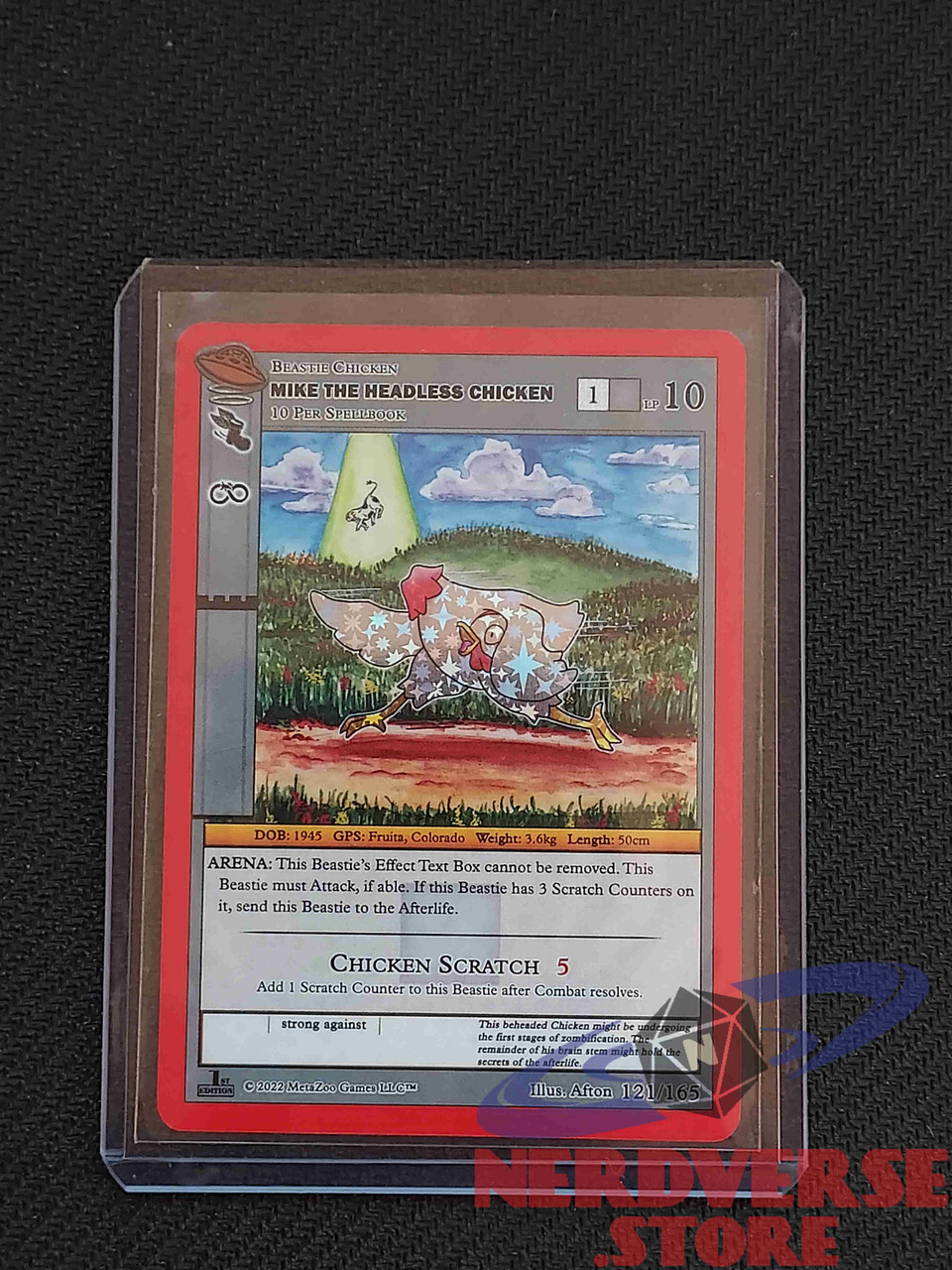 Mike the Headless Chicken #121 Reverse Holo - Metazoo - UFO - Gold