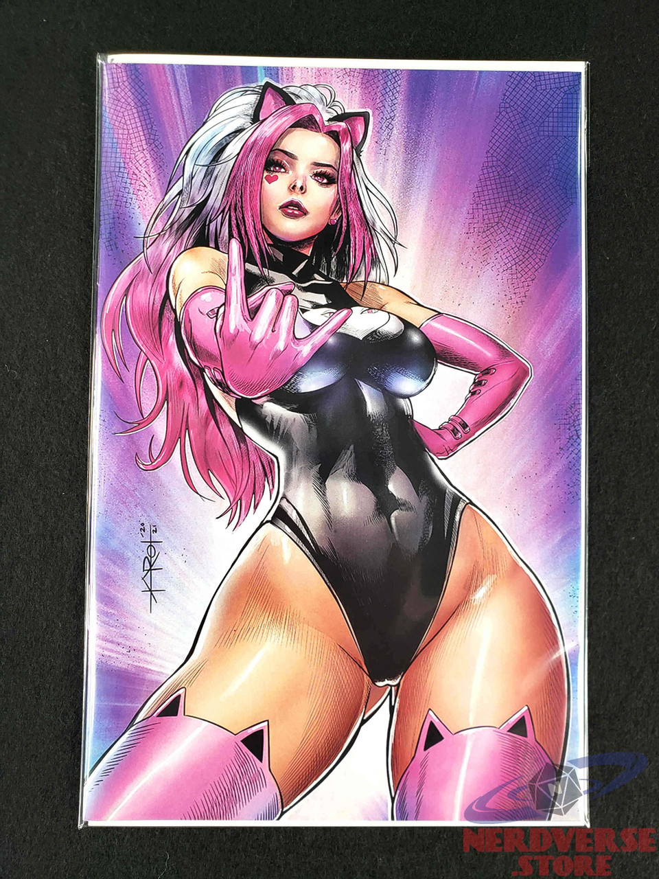Miss Meow #4 Rock Virgin Variant Cover  Cyrus Romanes 2022 