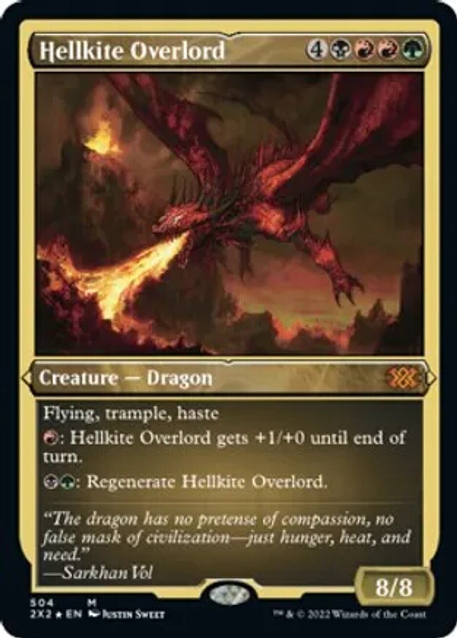Hellkite Overlord # 504 Foil Etched - MtG - Double Masters 2022 - Rare