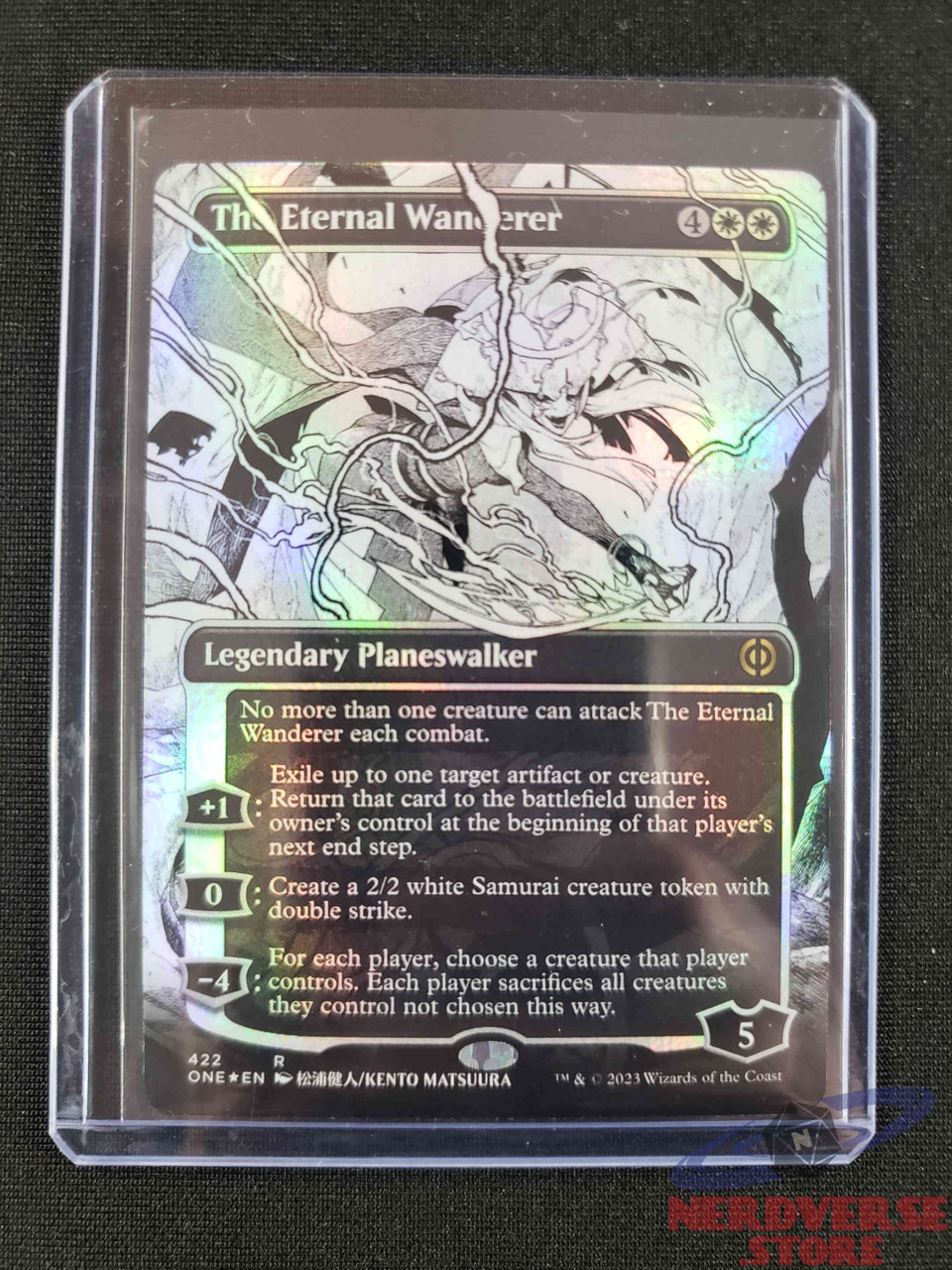 The Eternal Wanderer #422 Borderless Step and Compleat Foil - MtG - Phyrexia All WIll Be One - R