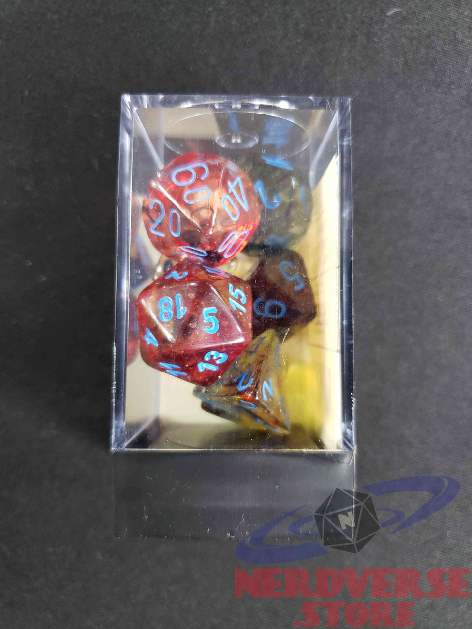 Chessex Nebula Primary Turquoise Luminary Polyhedral 7 Die Set
