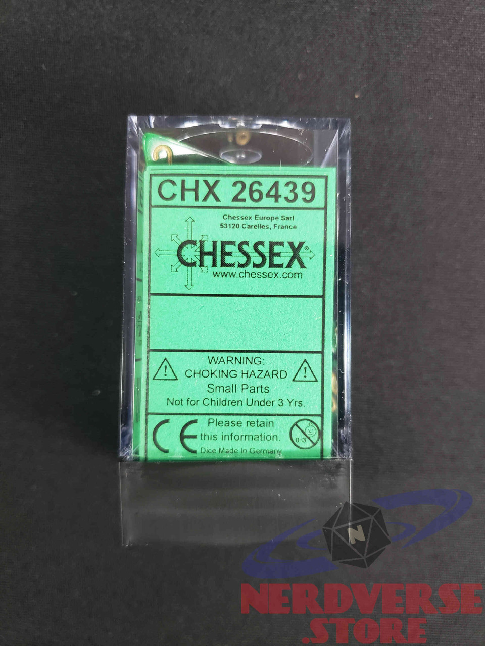 Chessex Gemini Polyhedral Black-Green/Gold