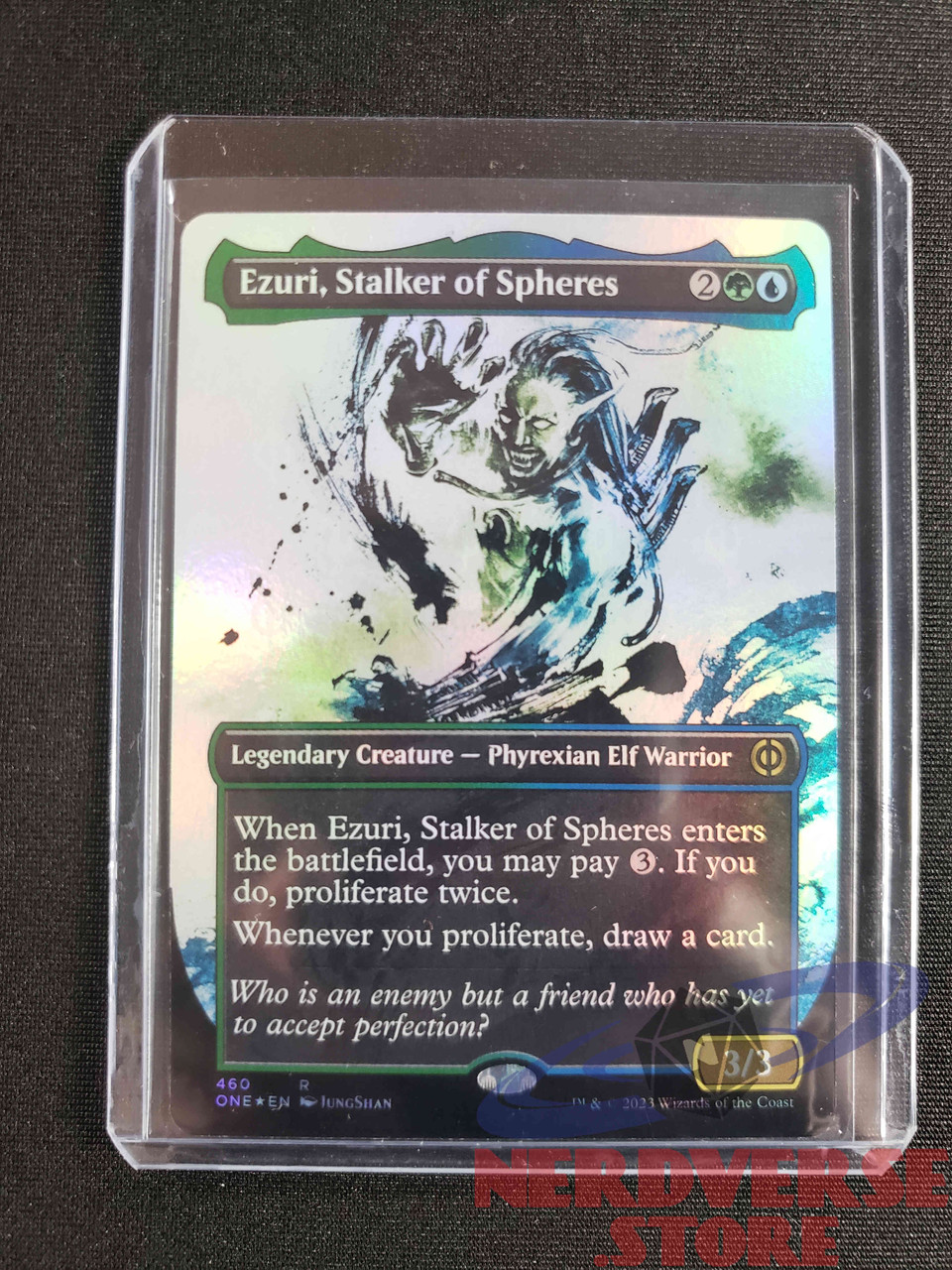 Ezuri Stalker of Spheres #460 Showcase Step & Compleat Foil - MtG - Phyrexia All Will Be One - R