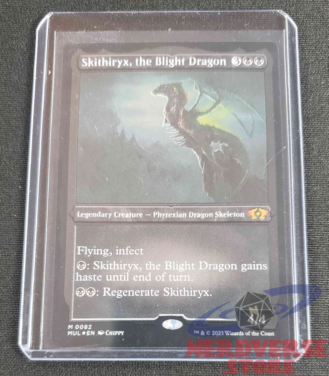 Skithiryx the Blight Dragon #82 Etched Foil - MtG - March of the Machine - M