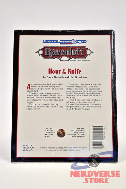 RAVENLOFT HOUR OF THE KNIFE New Sealed! MINT TSR 9456