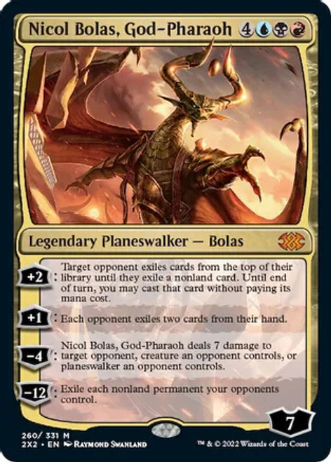 Nicol Bolas God-Pharaoh #530 Foil Etched - M:tG - Double Masters 2022 - Mythic Rare