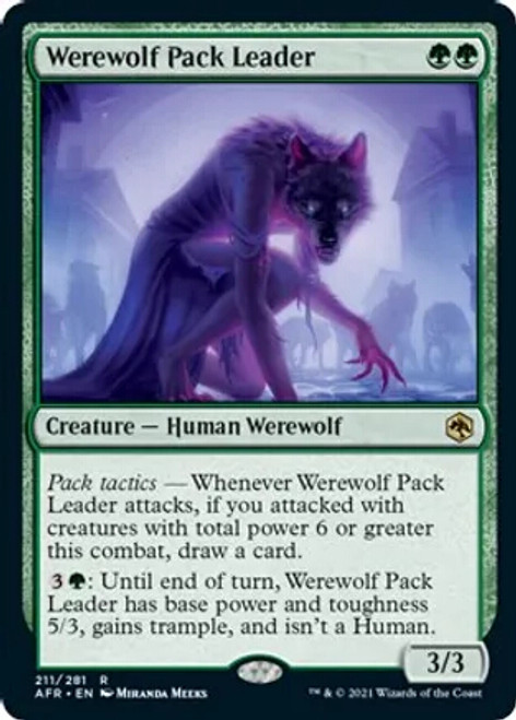 Werewolf Pack Leader # 211 Foil - M:tG - AFR - Rare