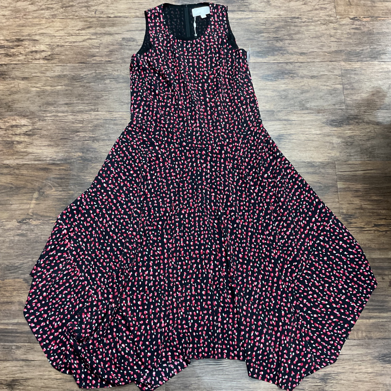 hugo boss maxi dress BOSS Hugo Boss Chiffon Maxi Dress With Floral Print Red Ivory Dress 4 Reg $695