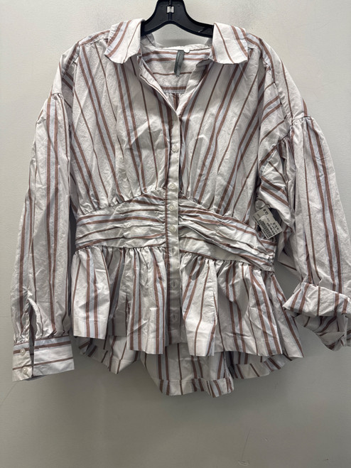 Vist Large View of Product Image Which is Used White Anthropologie Long Sleeve Top XL-16