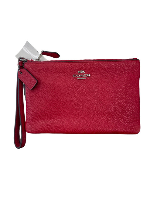 Vist Large View of Product Image Which is Used Coach Leather Wristlet