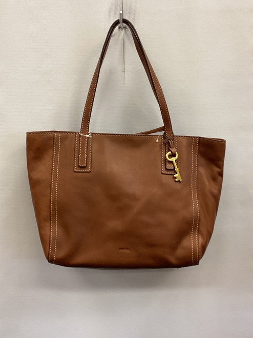 Vist Large View of Product Image Which is Used Fossil Large Leather Handbag