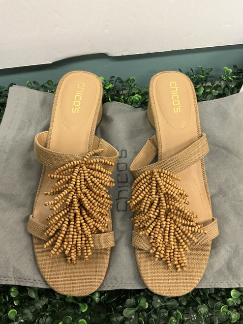 Vist Large View of Product Image Which is Used Chico's Wedge Sandals 10.5