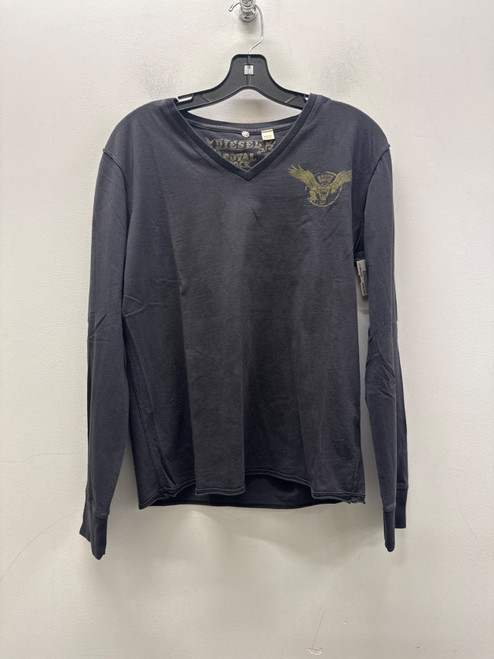 Vist Large View of Product Image Which is Used Black Diesel Mens Long Sleeve T-Shirt L