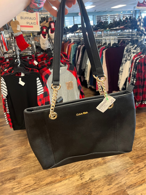 Vist Large View of Product Image Which is Used Calvin Klein Large Leather Handbag