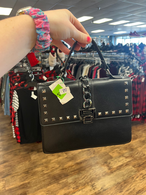 Vist Large View of Product Image Which is Used Badgley Mischka Small Leather Handbag