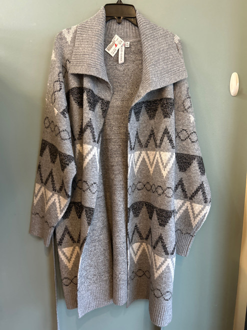 Vist Large View of Product Image Which is Used Unbranded Heavyweight belted cardigan sweater 1X-18