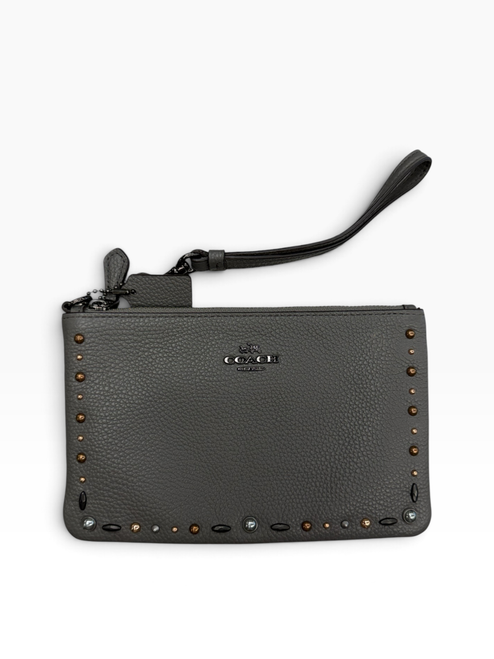Vist Large View of Product Image Which is Used Coach Leather Wristlet