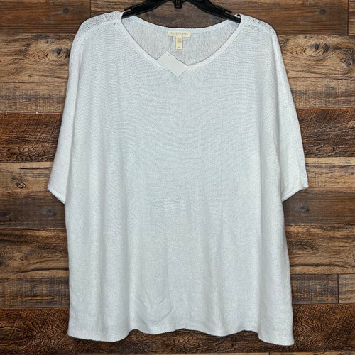 Vist Large View of Product Image Which is Used Eileen Fisher Short Sleeve Sweater 1X-18