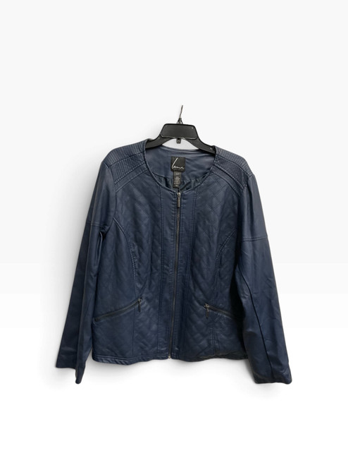 Vist Large View of Product Image Which is Used Lane Bryant Leather Jacket 3X-22